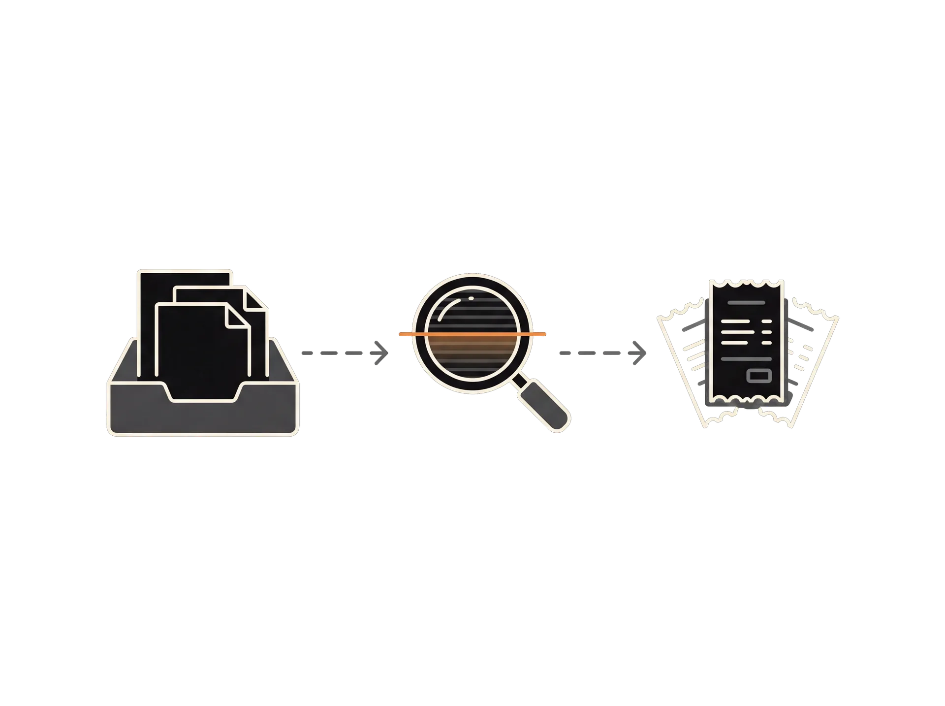 Illustrazione in tre passaggi: trascina l'export, il browser analizza, compaiono i risultati.